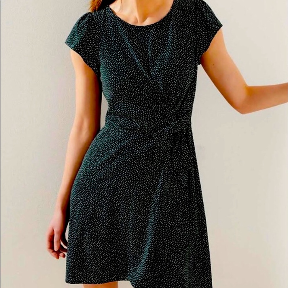 Dotted Wrap Skirt Flutter Dress